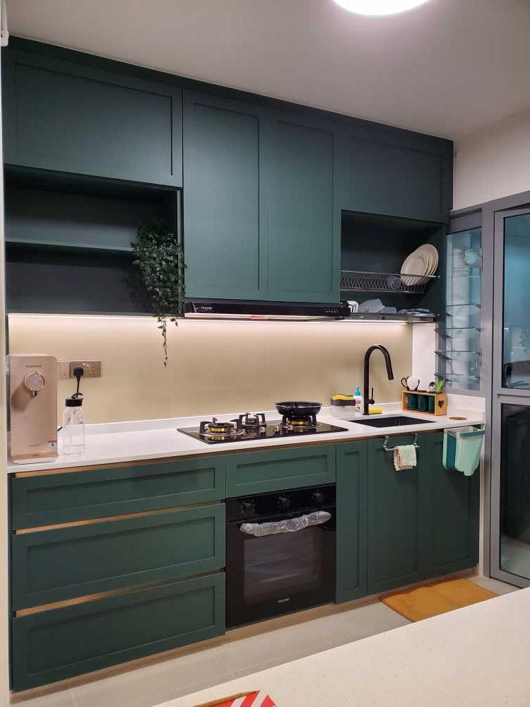 Modern Kitchen with Countertop and Open Kitchen