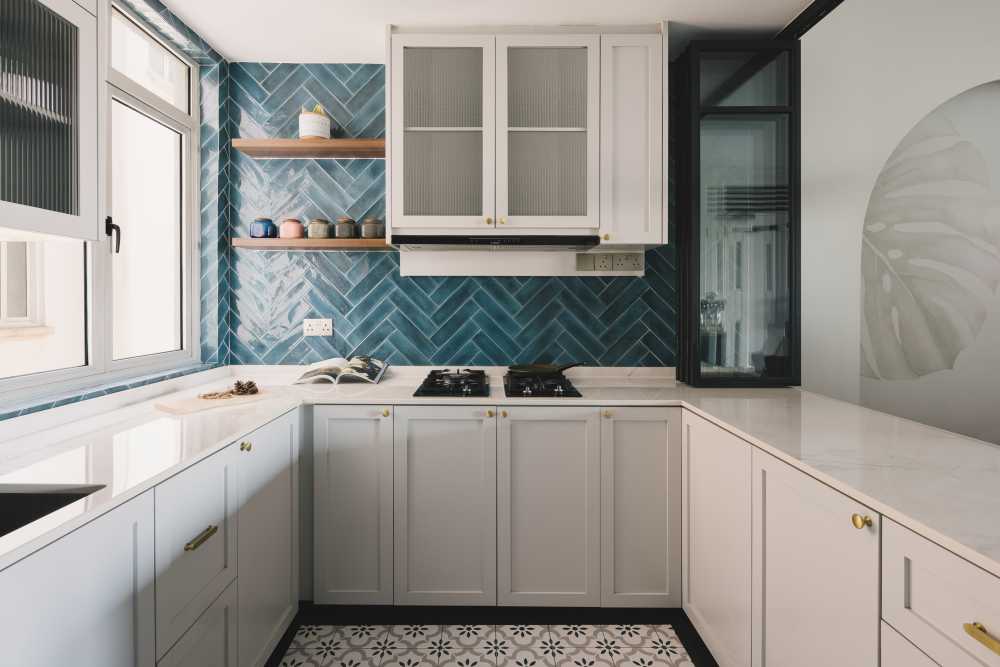 Contemporary Kitchen with Kitchen Window and Kitchen Island