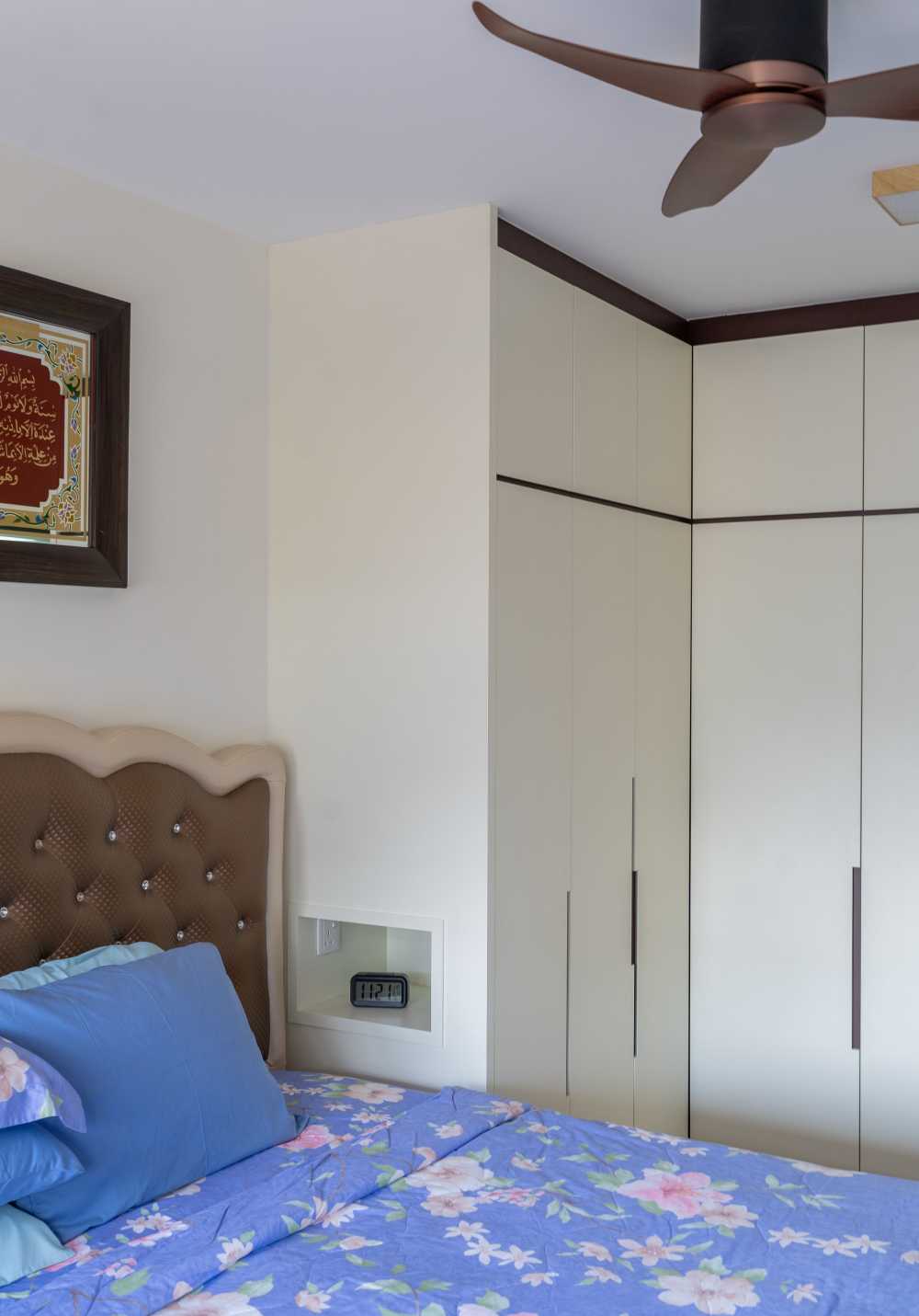 Scandinavian Bedroom with Wardrobe and Closet