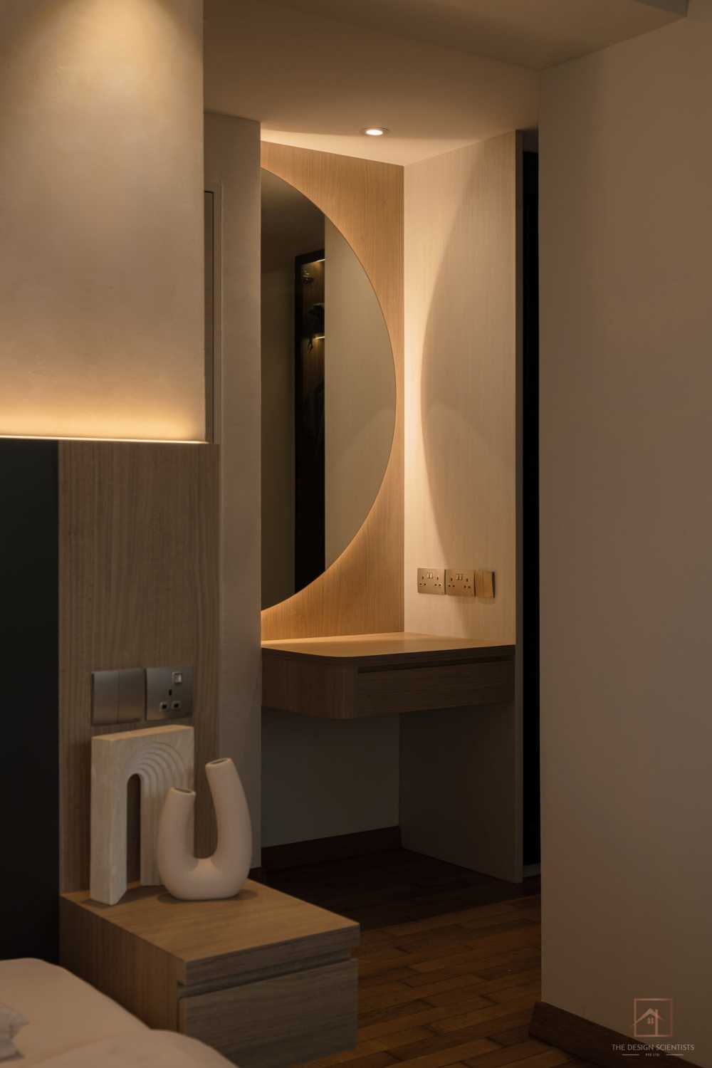Scandinavian Bedroom with Cove Lighting and Wardrobe