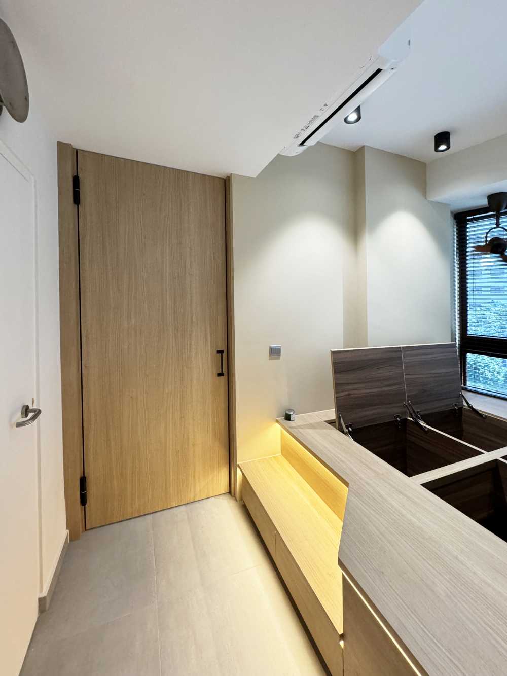 Scandinavian Bedroom with Wardrobe and Sliding Wardrobe