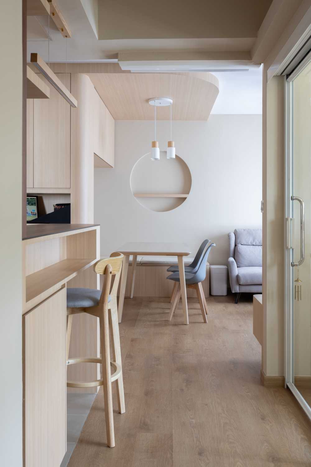 Scandinavian Entryway with Small Storage and Shoe Cabinets
