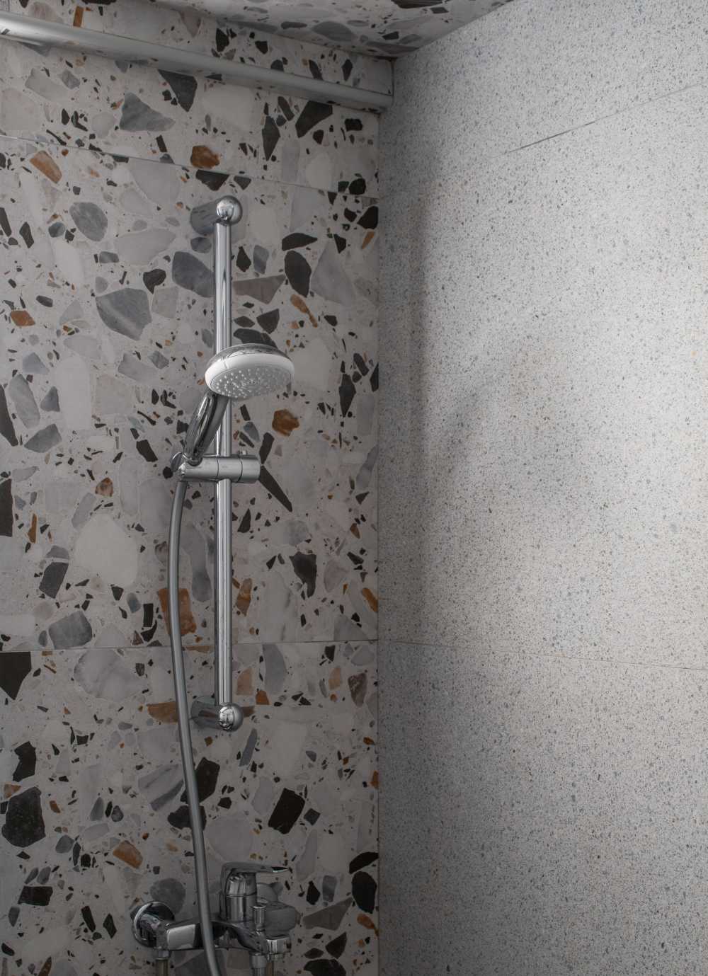 Contemporary Bathroom with Mosaic and Bathroom Storage