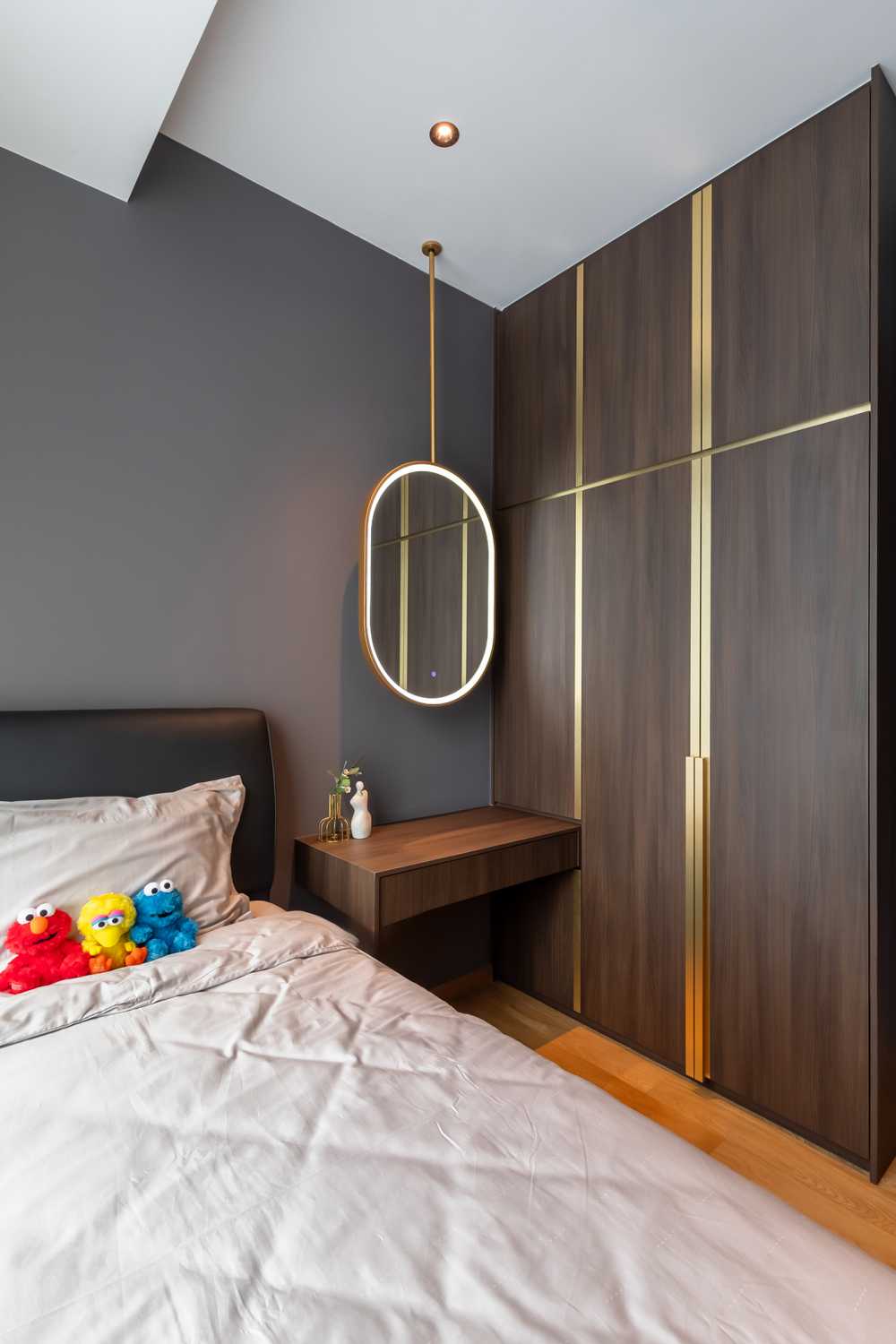 Contemporary Bedroom with Wardrobe and Closet