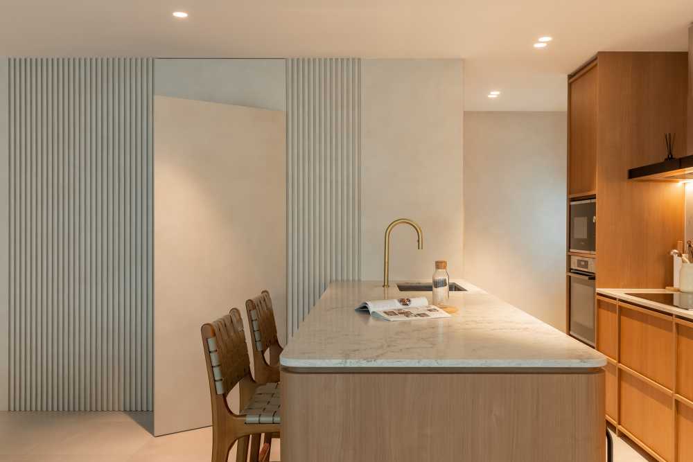Modern Kitchen with Cupboard and Open Kitchen