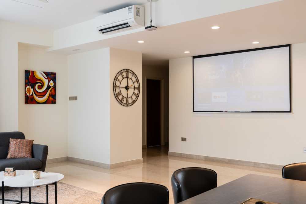 Contemporary Living Room with Sofa and Flooring