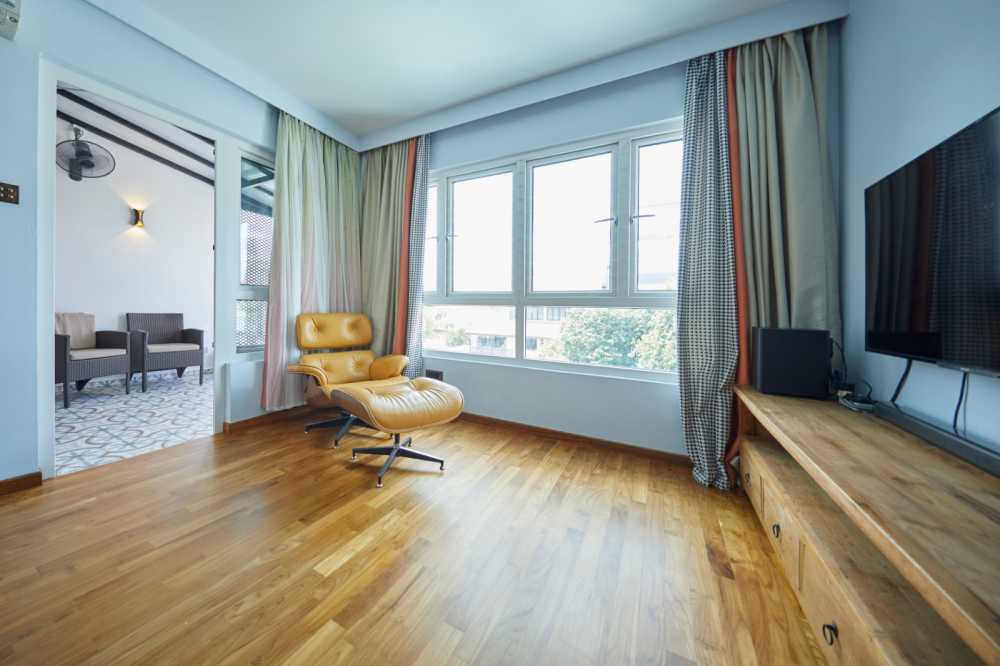 Minimalist Bedroom with Drop Light and Cove Lighting