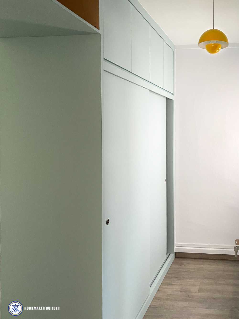 Eclectic Bedroom with Feature Wall and Wardrobe
