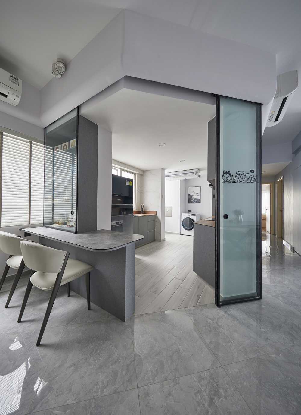 Modern Entryway with Mirror and Console Table