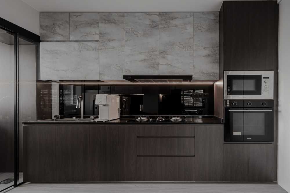 Modern Kitchen with Countertop and Cupboard