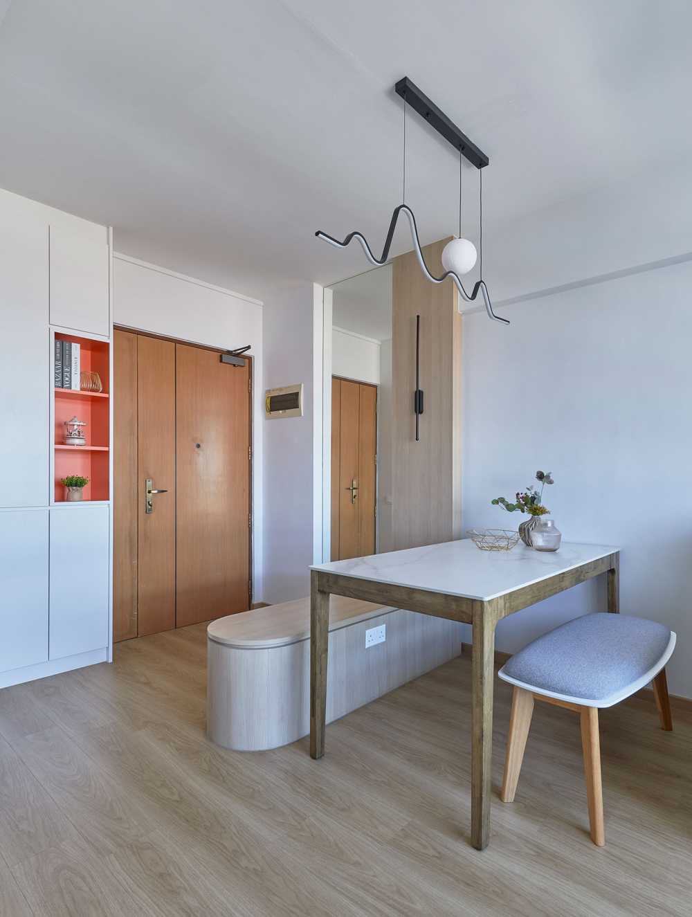 Scandinavian Living Room with TV Console and Coffee Table