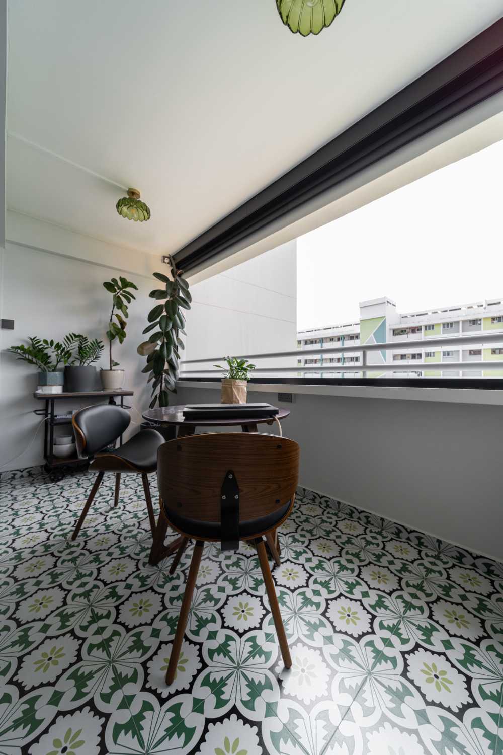 Contemporary Balcony with Outdoor Lighting and Lighting