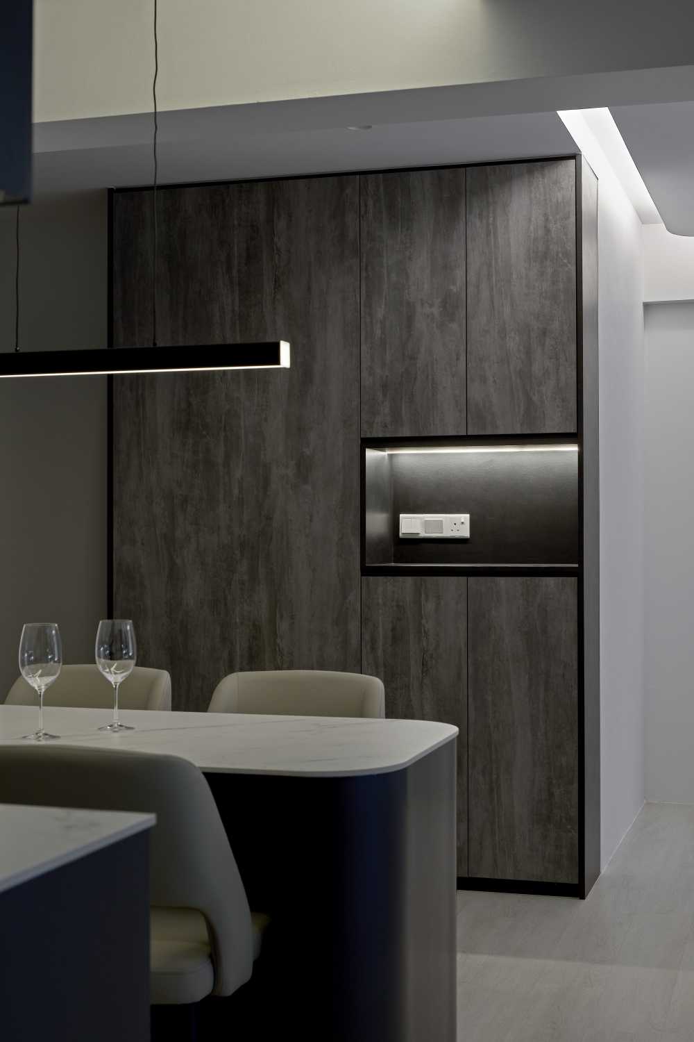 Contemporary Mezzanine with Side Table and Drawer Units