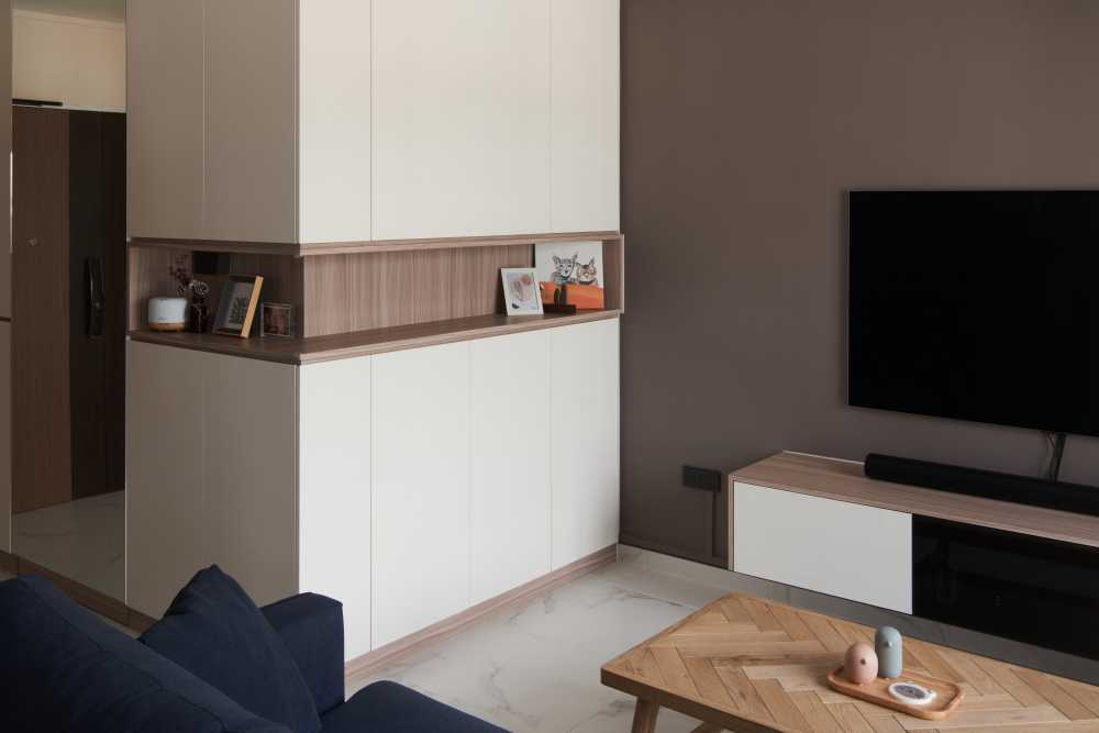 Modern Living Room with TV Console and TV