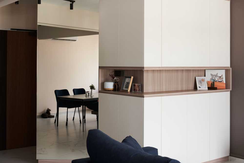 Modern Living Room with Flooring and Lighting