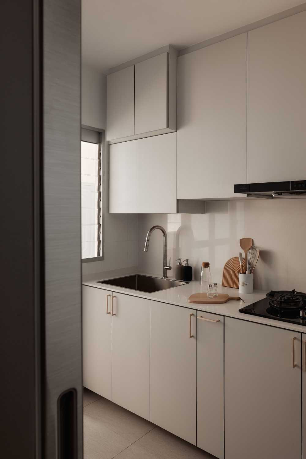 Scandinavian Kitchen with Kitchen Island and Kitchen Accessories