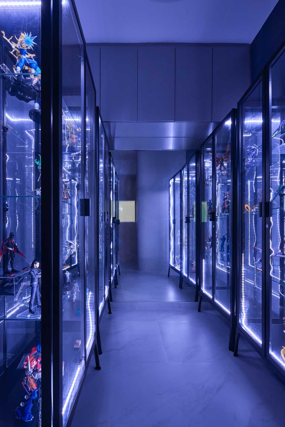 Scandinavian Storeroom with Wall Shelves and Shelving Units
