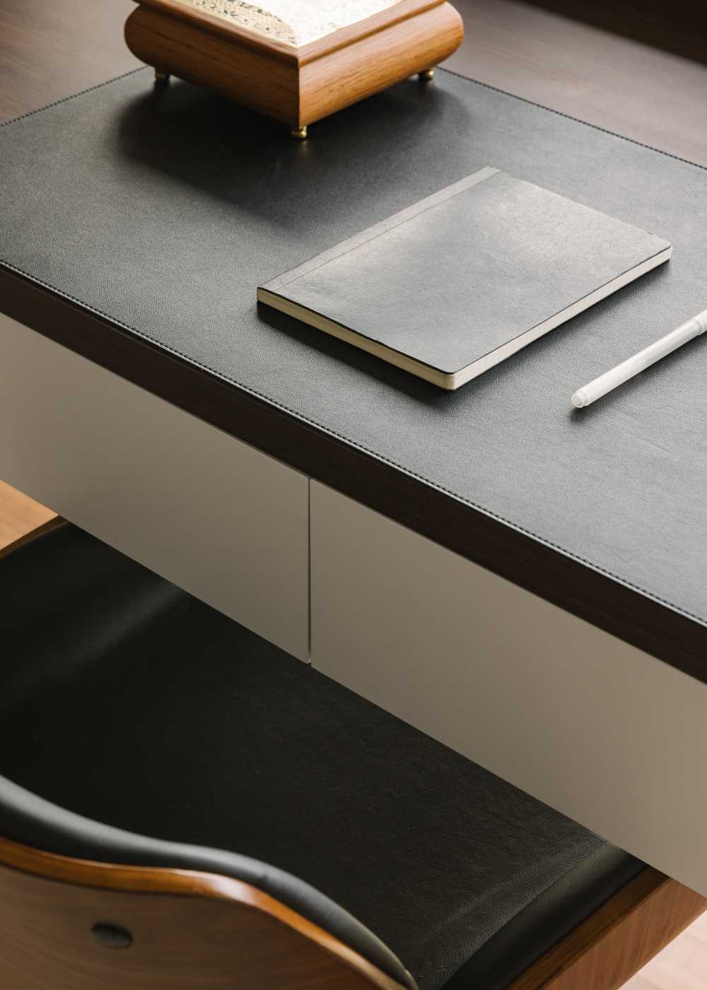 Modern Home Office with Desk and Desk Chairs
