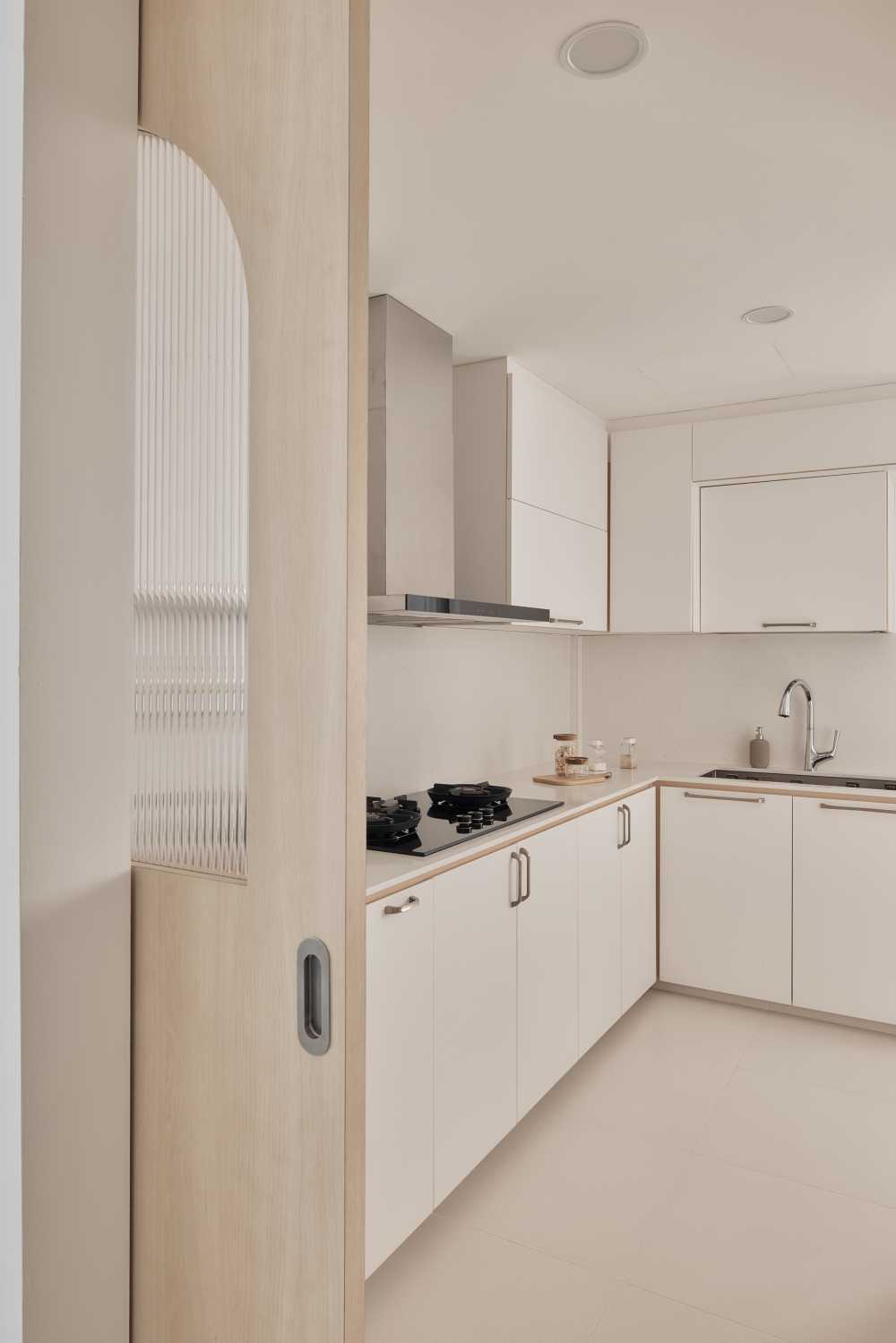 Modern Kitchen with Countertop and Kitchen Accessories