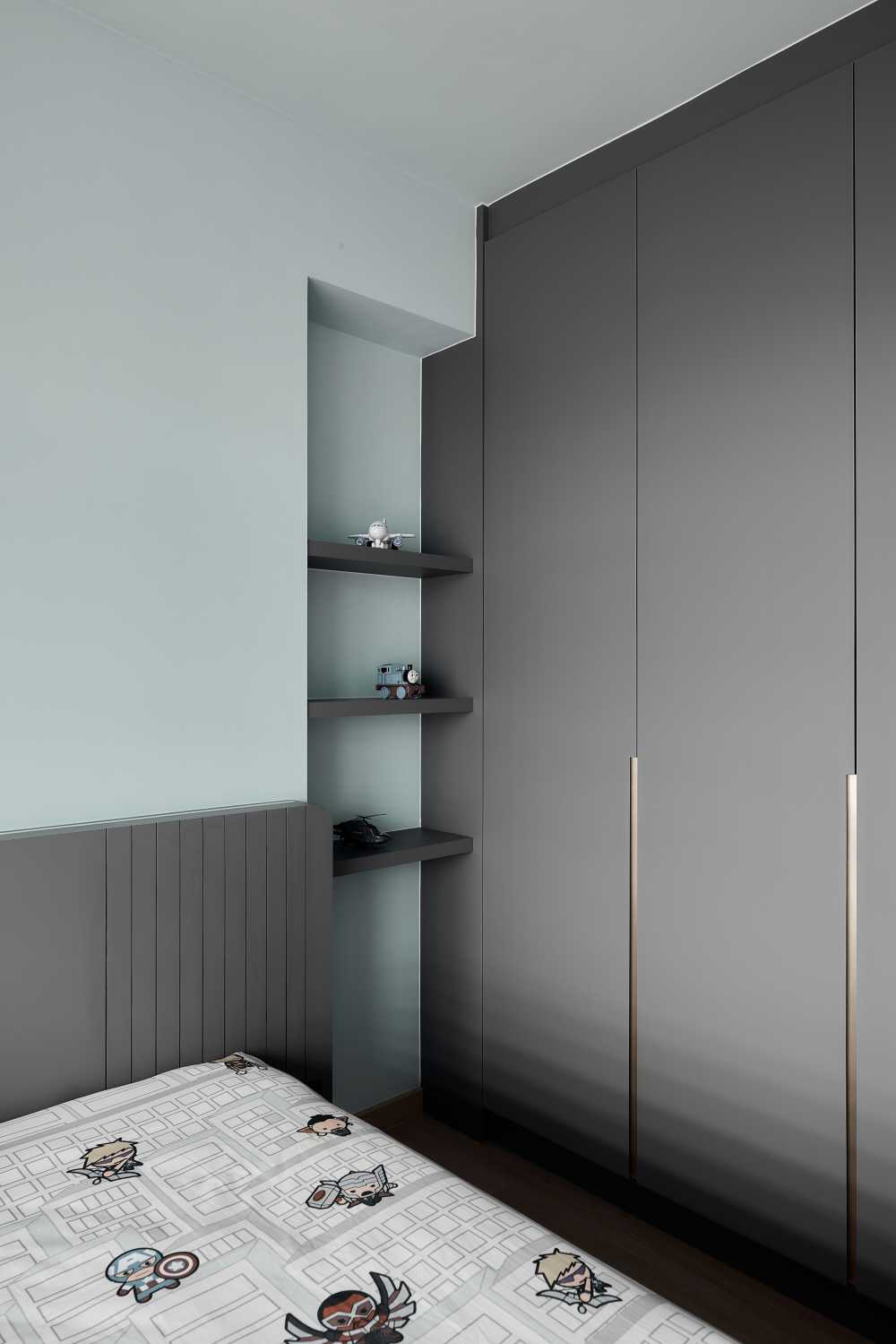 Modern Bedroom with Wardrobe and Bedroom Dresser