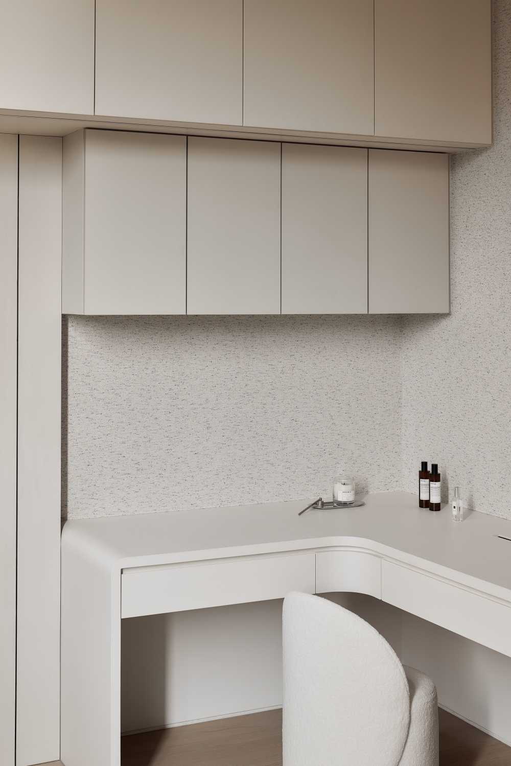 Modern Bedroom with Bookshelf and Storage Cabinets