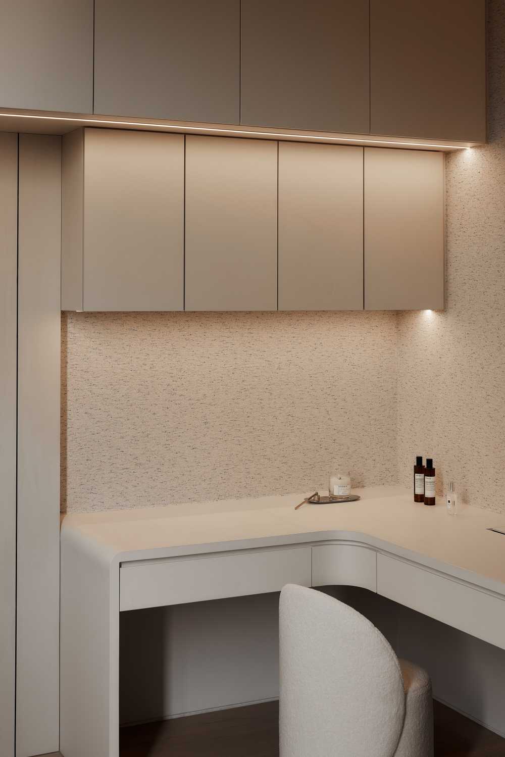 Modern Bedroom with Bedside Table and Storage Cabinets