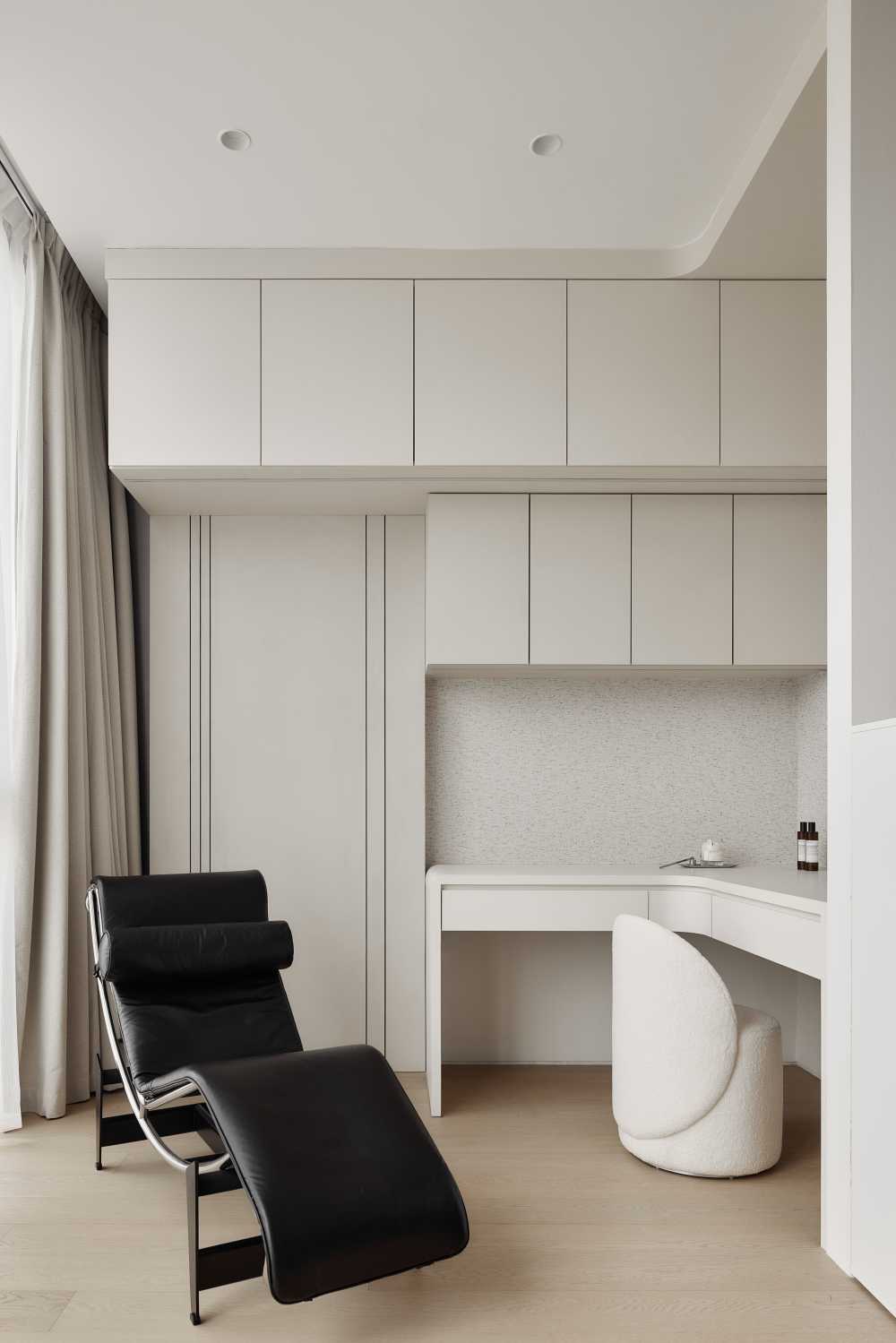 Modern Bedroom with Bedside Table and Storage Cabinets