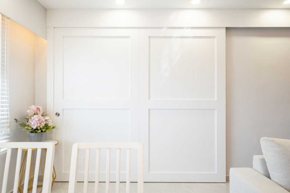 Modern Bedroom with Bookshelf and Platform Bed