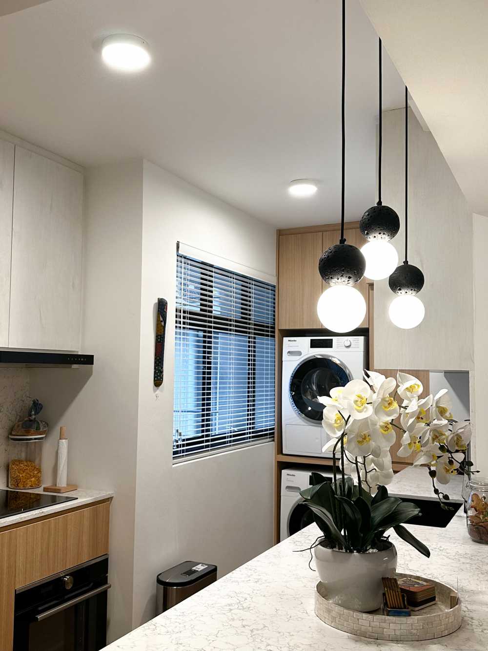 Modern Kitchen with Countertop and Kitchen Window