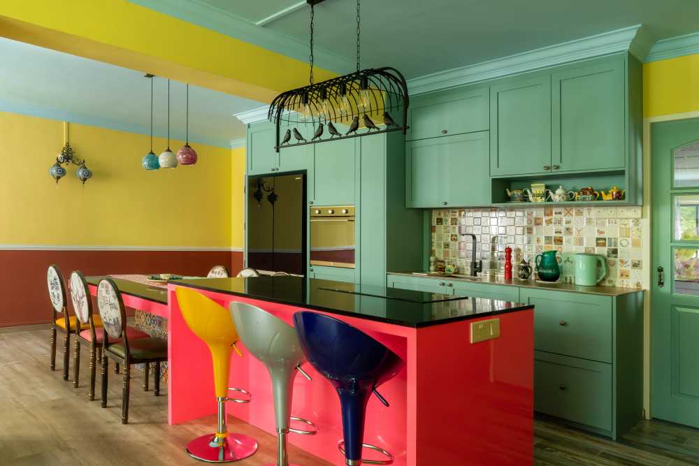 Eclectic Kitchen with Kitchen Island and Open Kitchen