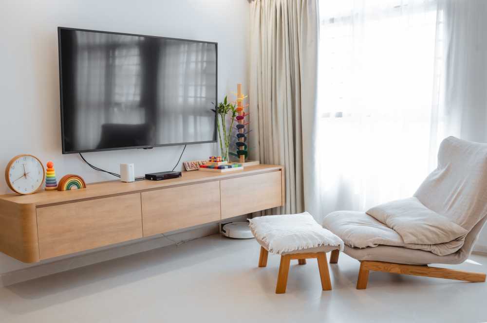 Modern Living Room with TV Console and Sofa