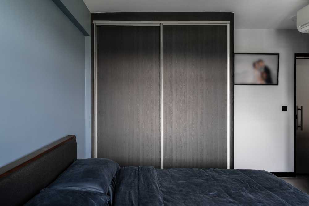 Contemporary Bedroom with Ceiling Light and Wardrobe