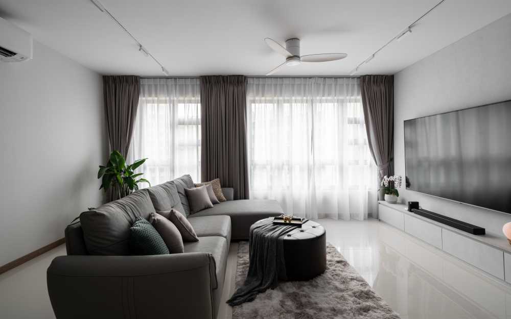 Minimalist Living Room with Sofa and Coffee Table