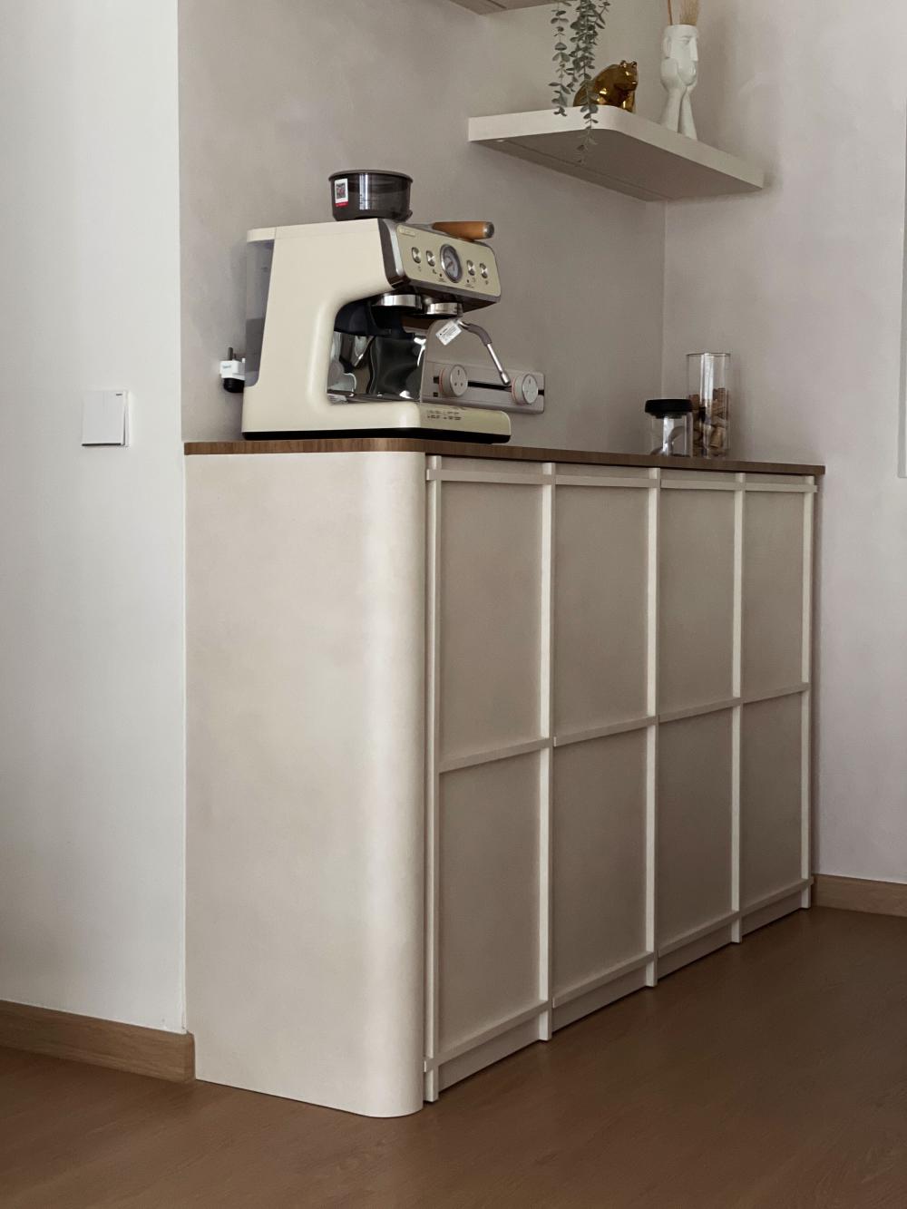 Scandinavian Pantry with Kitchen Island and Console Table