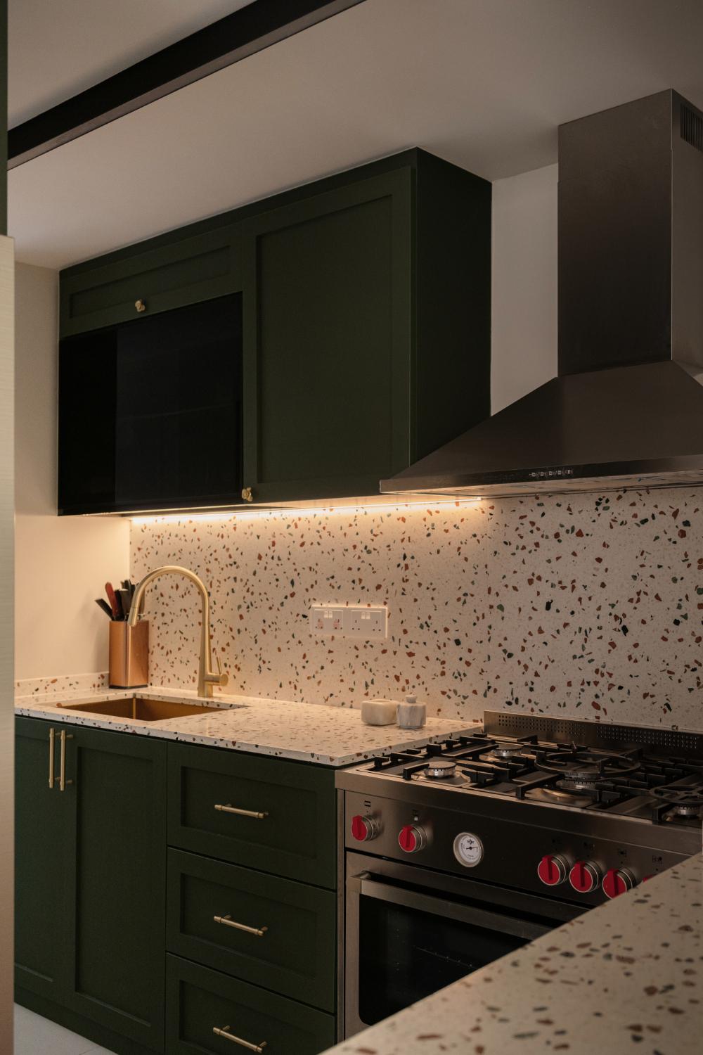 Modern Kitchen with Countertop and Open Kitchen