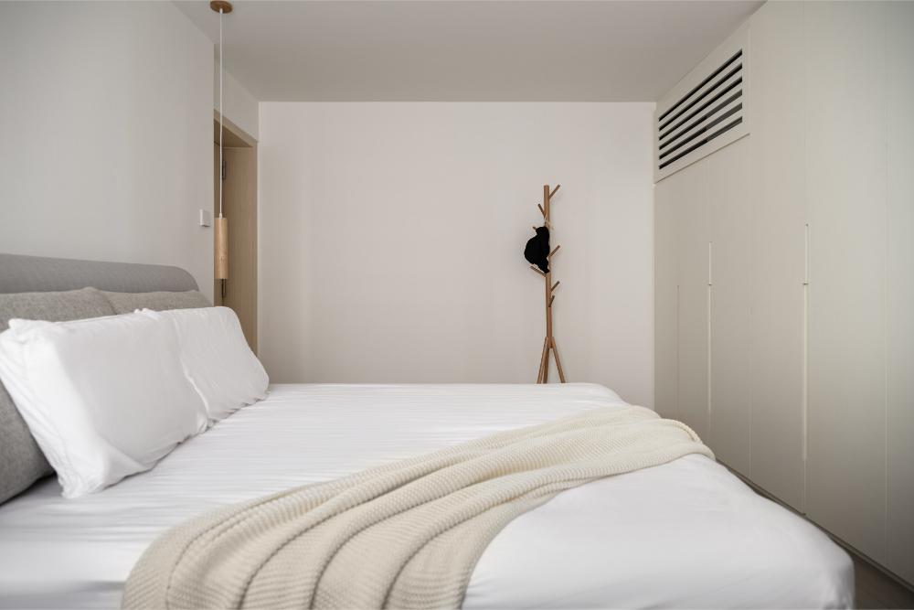 Scandinavian Bedroom with Wardrobe and Closet