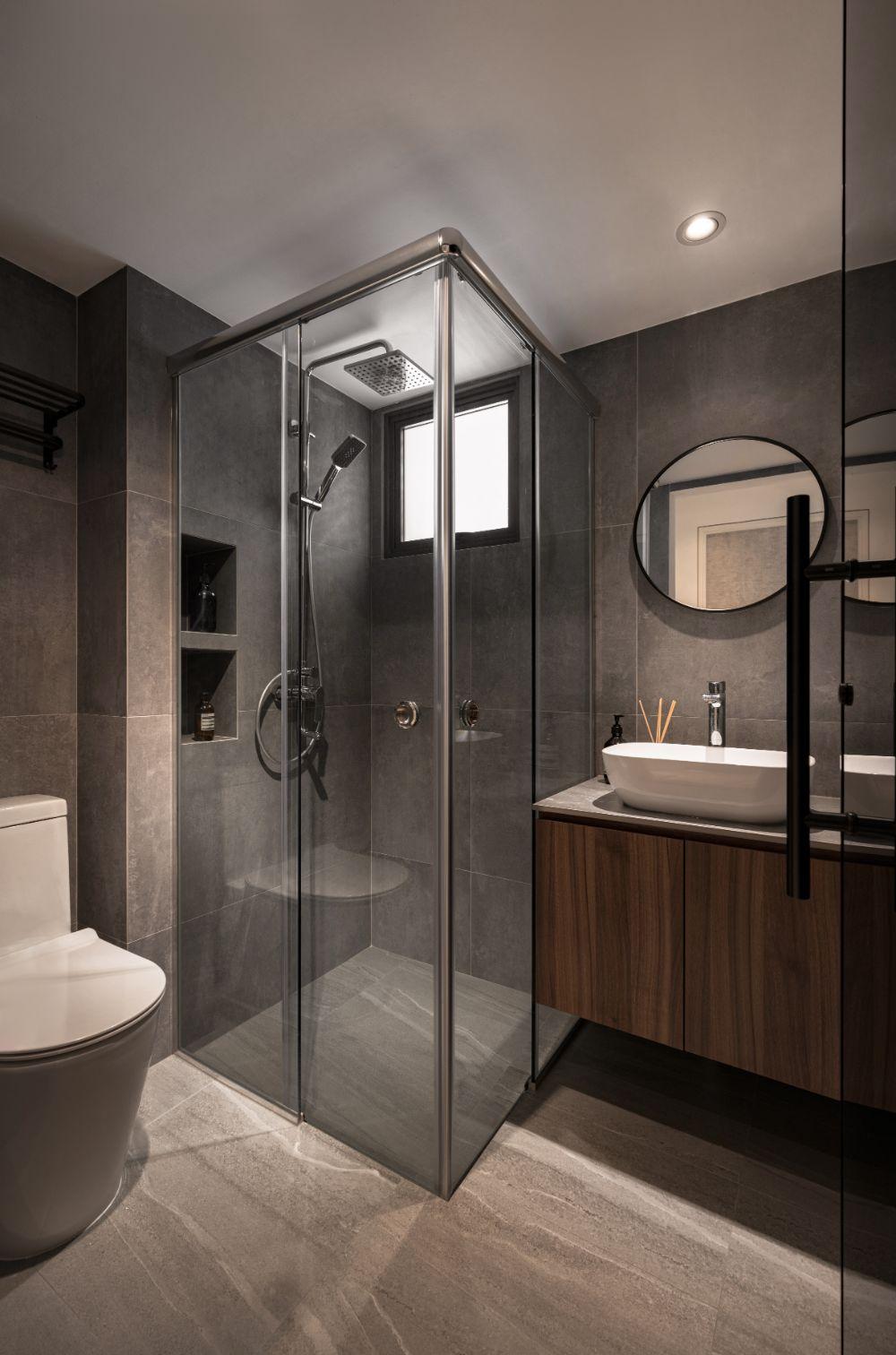 Modern Bathroom with Countertop and Bathroom Storage