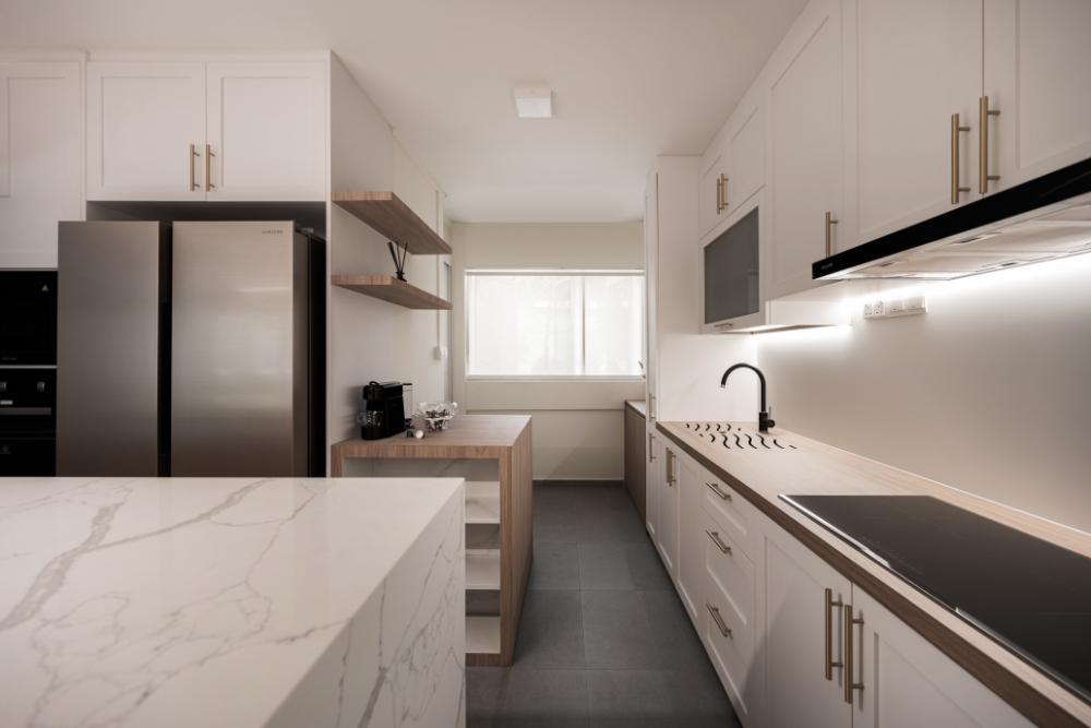 Scandinavian Kitchen with Kitchen Backsplash and Kitchen Accessories
