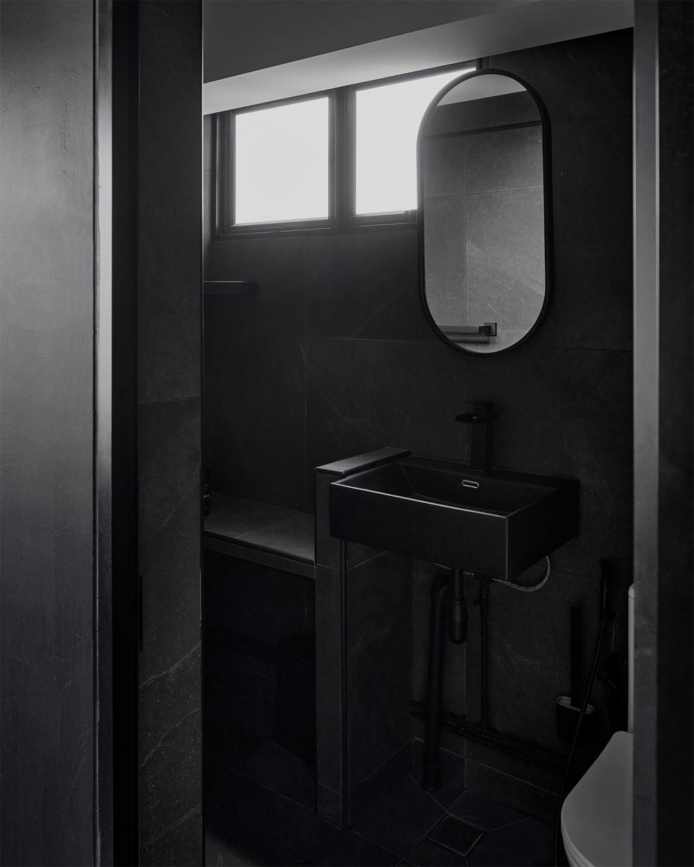 Contemporary Bathroom with Mirror and Bathroom Mirrors