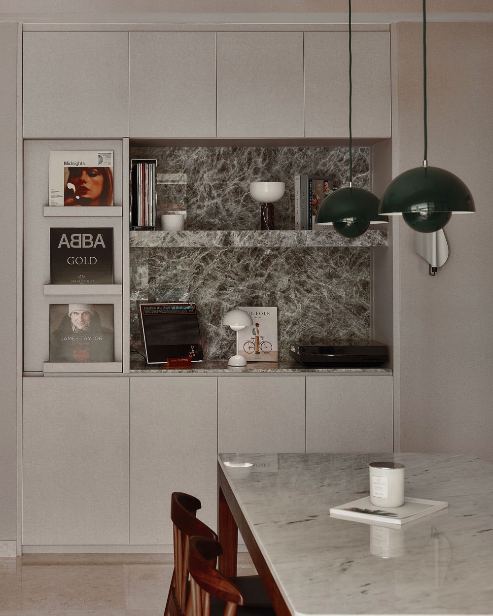 Contemporary Dining Room with Drop Light and Drop Ceiling