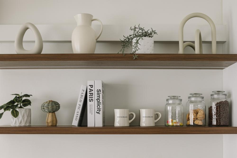 Modern Pantry with Open Kitchen and Tableware
