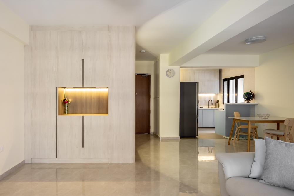 Minimalist Dining Room with Drop Light and Drop Ceiling