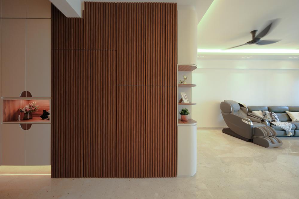 Contemporary Entryway with Shoe Rack and Small Storage