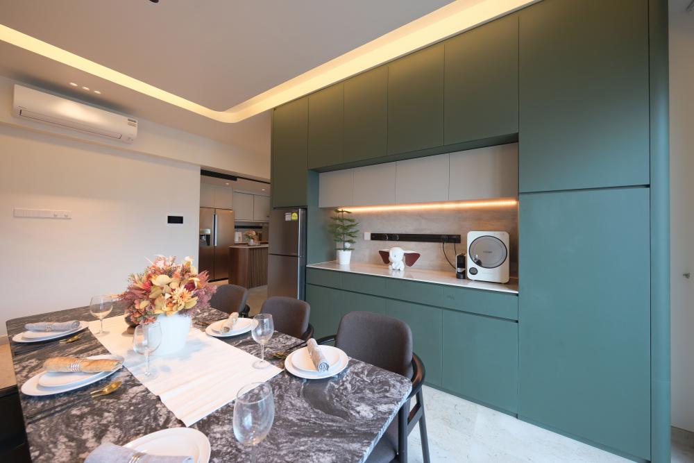 Contemporary Pantry with Tableware and Drinkware