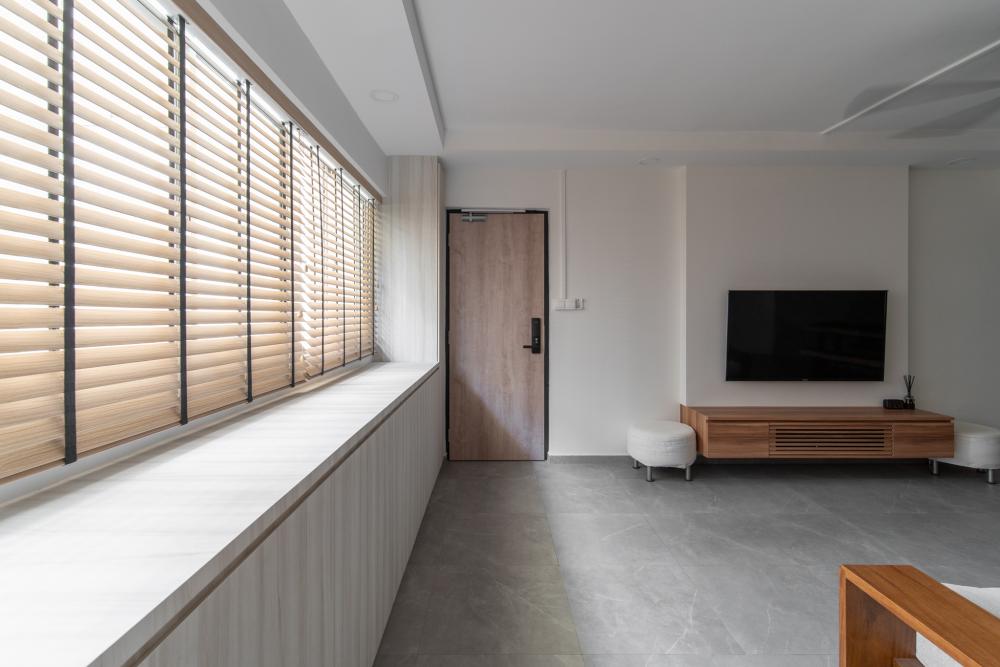 Scandinavian Living Room with TV Console and Storage Cabinets