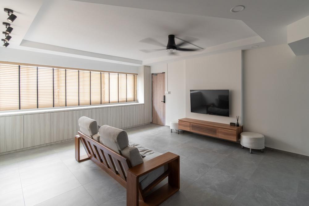 Scandinavian Living Room with TV Console and Storage Cabinets