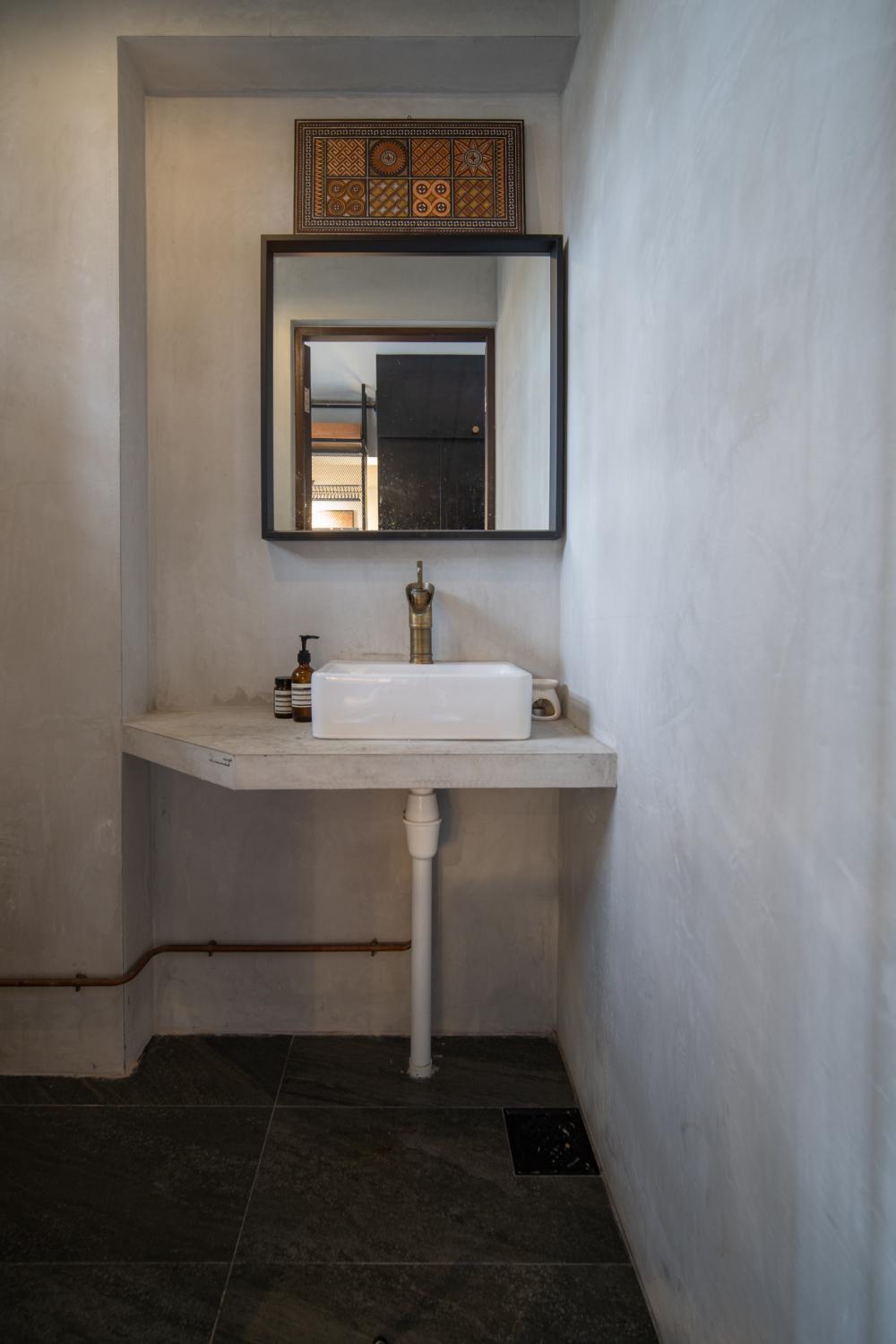 Industrial Bathroom with Mirror and Bathroom Mirrors