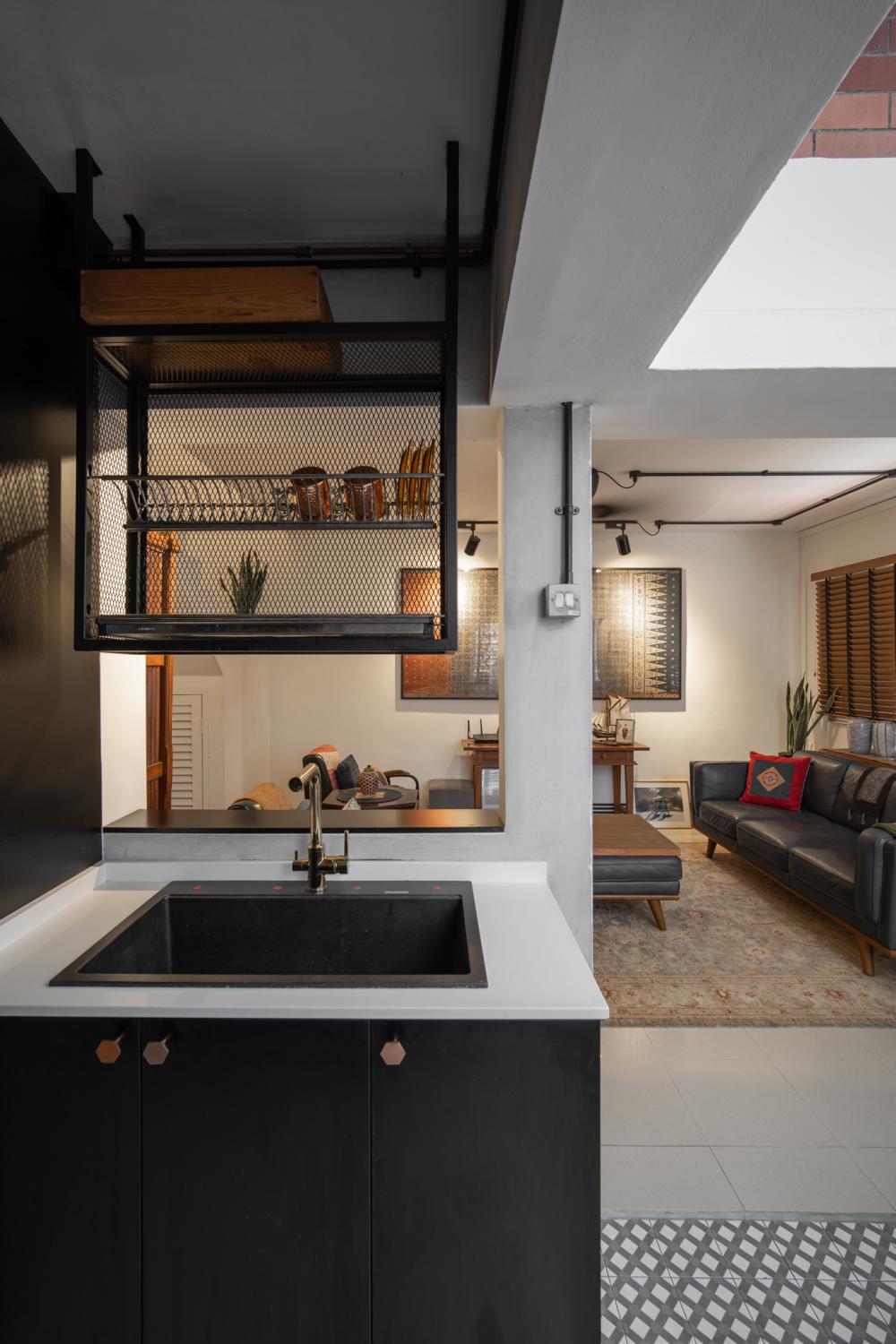 Industrial Kitchen with Open Kitchen and Kitchen Tap