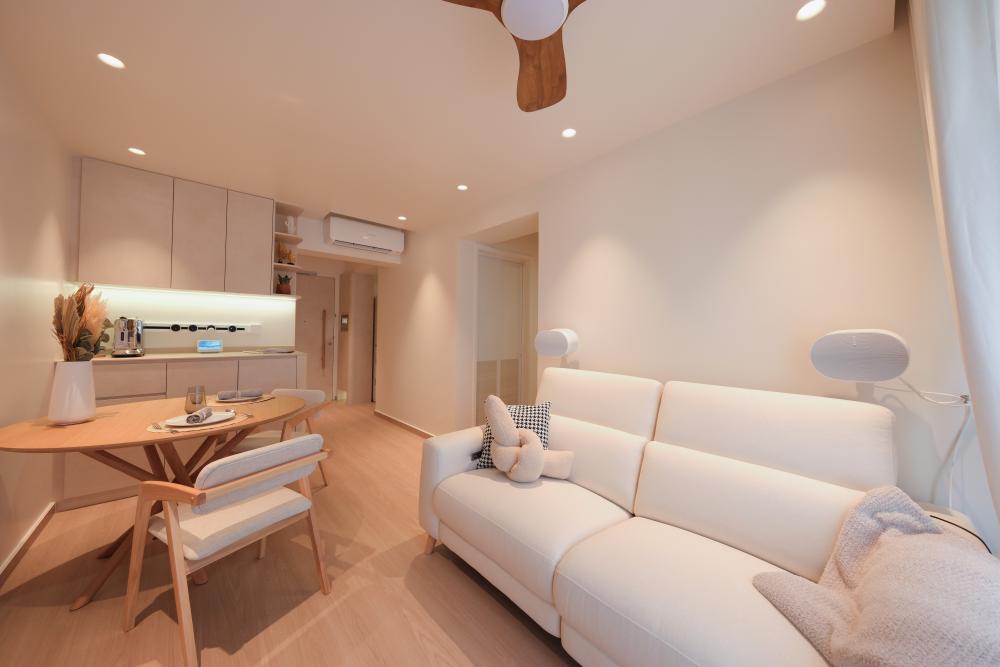 Minimalist Living Room with Sofa and Coffee Table
