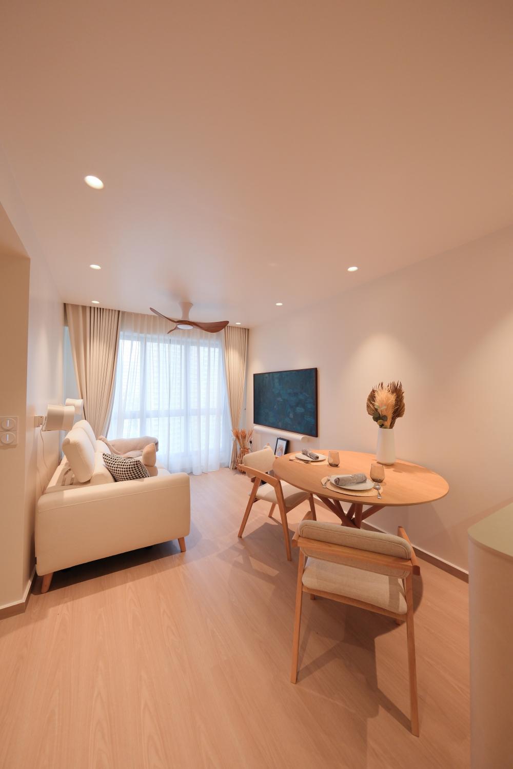Minimalist Living Room with Cove Lighting and Sofa